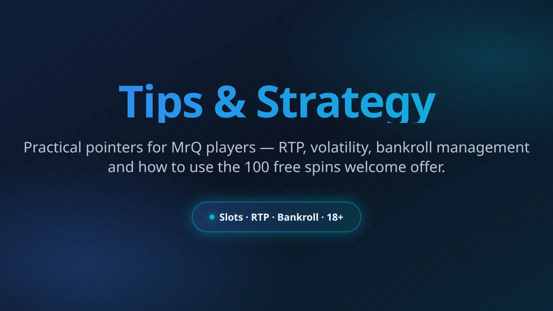 Responsible gambling tips and bankroll advice for Mrq Casino UK players